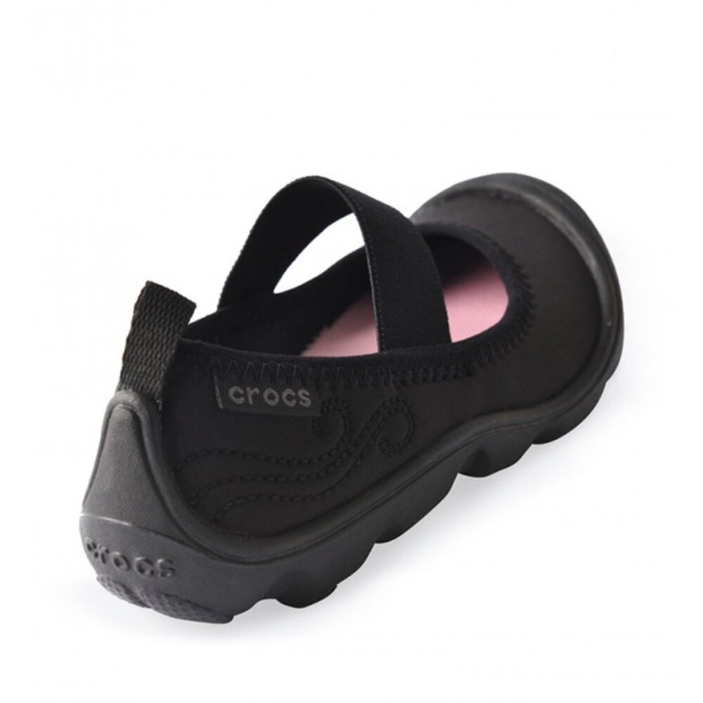 Crocs Duet Busy Day Mary Jane Ballerinas - Black Sz 11 6. 7/8”